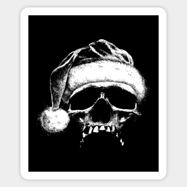 Santa Claus-Skull-Christmas-Humor-Death Sticker by StabbedHeart